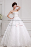 Lace Sweetheart Glamorous Floor-Length Ball Gown Embroidery Chest With beading under 200 Wedding Dresses nw-0094