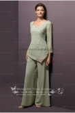 Modern scoop two Piece mother of the bride dress pants sets nmo-080