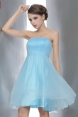 Strapless Tulle Light Sky Blue Short Homecoming Dresses Simple Under 100 nm-0168