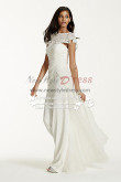 Beautiful Chiffon bridal jumpsuit with exquisite hand beaded cape wps-038