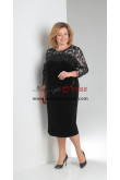 Black Velvet Plus Size Women's Dress for Mother,Mère de la robe de mariée nmo-878-2