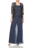 Charcoal lace Mother Of The Bride Pant Suits outfits nmo-493