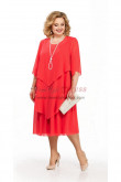 Chiffon Under $100 Red Chiffon Mother of the Bride Dress,Vestido de talla grande nmo-807-1