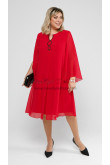 Effortlessly Comfortable Red Chiffon Mother of the Bride Dresses, Loose Women's Dresses mds-0038-2