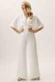 Dressy Empire Bridal Jumpsuit for Beach Wedding wps-127