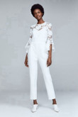 Modern Bridal Jumpsuits with Trumpet Sleeves wps-105