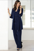 2019 Fashion Dark Navy Mother of the bride pant suits Custom-made nmo-461