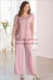 Plus size Pink Mother of the Bride Pant suits Women Outfits Custom nmo-990
