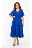 Royal Blue Women's Chiffon Dress for  Wedding Guest Customized, Modern Mid-Calf-Length Women's Dresses mds-0036-3
