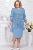 Sky blue Mother of the bride dress Plus size women's outfits nmo-583