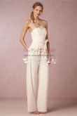 Strapless jumpsuit  with belt wedding dresses wps-059