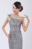 Silvery white Sequins Sheath Prom Dresses customize np-0270