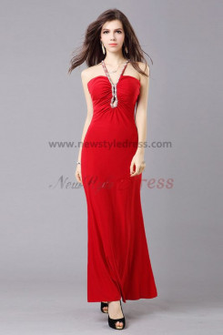 2014 Spring New Style red Sheath Charmeuse Ankle-Length Sexy prom dresses np-0319