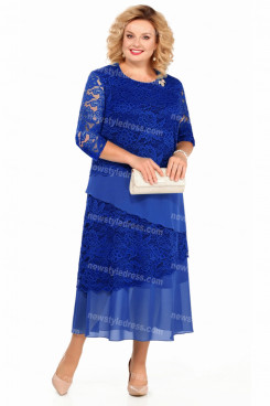 2021 Plus Size Royal Blue Ankle-Length Mother Of The Bride Dresses nmo-729-3
