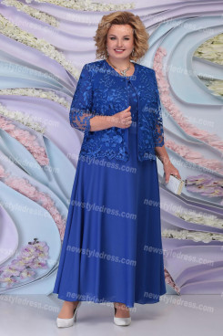 2021 Plus Size Women's Dress,Royal Blue Mother of the Bride Dresses Outfit nmo-730-4