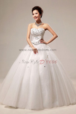 Sweetheart Ball Gown Wedding Dresses Chest With Glass Drill nw-0079