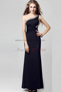 Chest With beading Oblique band Ankle-Length Glamorous Sexy prom dresses np-0313