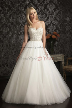 Gorgeous a line Multilayer tulle cheat Beaded Princess wedding dress nw-0259