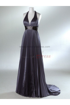 Halter Sweetheart Taffeta Sheath Gorgeous Rose Red or Silver Sheath Chest with pleats Evening dresses np-0042