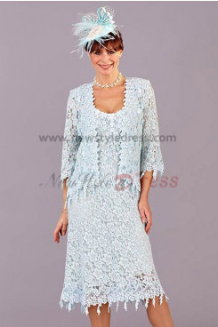 Light Sky Blue Gorgeous Fashion Mother's suit dress cms-034