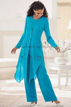 Light Sky Blue modren Cheap Latest Fashion prom dress pants sets nmo-092
