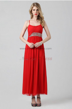New Style Spaghetti lovely red/Light Sky Blue Bridesmaids Dresses np-0348