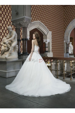 Sweetheart Chest With beading Sweep Train Princess Discount wedding dresses nw-0130
