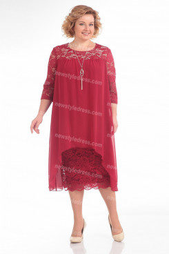 Burgundy Lace Mother Of The Bride Dress Plus Size Women's Dresses nmo-725-1