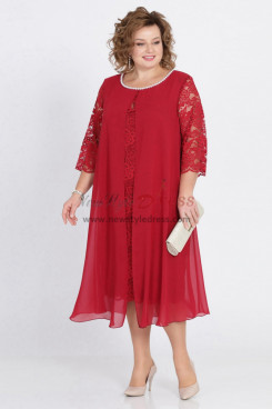 Red Plus Size Mother Of The Groom Dress Special Occasion Dress nmo-763-1
