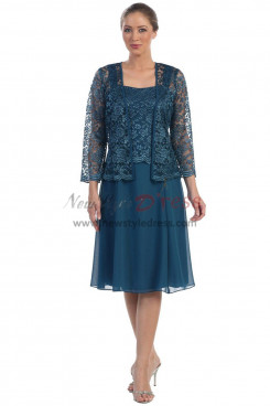 Dark Blue Dressy Knee-Length Mother Of The Bride Dress nmo-331