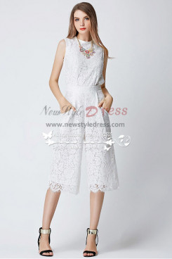 Modern bridal Wedding dresses Lace short pants Jumpsuits for bride wps-057