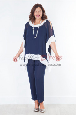 Mother of the bride pant suits New arrival Trousers set Dark navy nmo-386