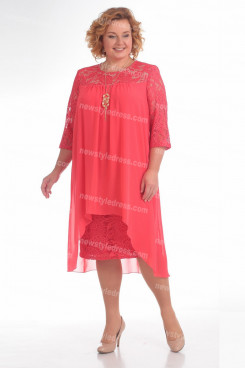 Mother Of The Bride Plus Size Dress  Watermelon Red Women's Dresses nmo-725-4