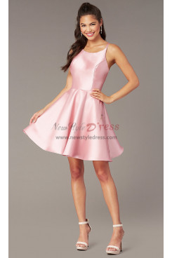 Pink Under $100 Homecoming Dress, A-line Graduation Party Dress sd-025-4