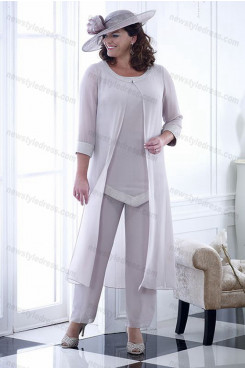 Plus size Mother of the bride Trousers women's outfits 3 ps outfits nmo-698