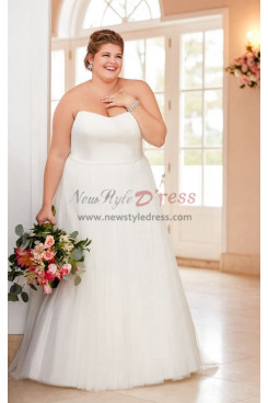 Plus Size Spring Wedding Dresses, Strapless Bride Dresses bds-0023