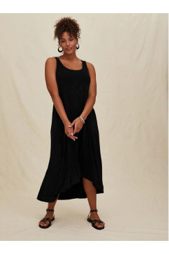 Simple Black Women's Dresses, Discount Midi Dresses nmo-714