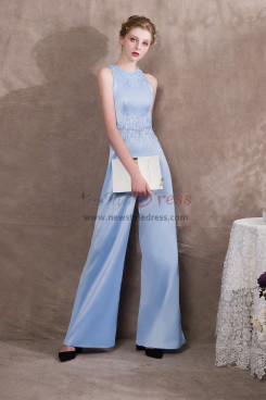 Sky Blue Delicate Hand beaded Prom dresses Vest Jumpsuits NP-0409