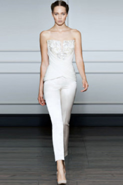 Wedding jumpsuit with delicate hand beading wps-088